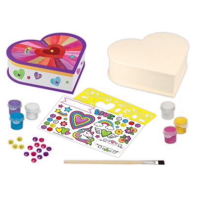Works of Ahhh... Heart Shaped Box Wood Craft Paint Set for kids Image 2