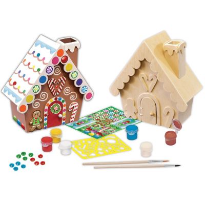 Works of Ahhh... Holiday Craft Kit - Gingerbread House Wood Paint Set Image 2