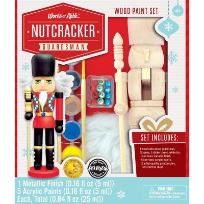 Works of Ahhh... Holiday Craft Kit - Nutcracker Guard Wood Paint Set Image 1