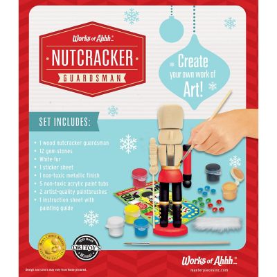 Works of Ahhh... Holiday Craft Kit - Nutcracker Guard Wood Paint Set Image 3