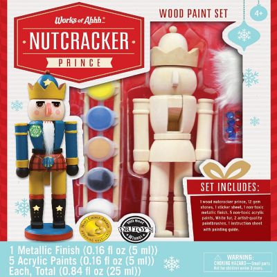 Works of Ahhh... Holiday Craft Kit - Nutcracker Prince Wood Paint Set Image 1