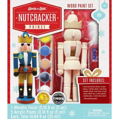 Works of Ahhh... Holiday Craft Kit - Nutcracker Prince Wood Paint Set Image 1