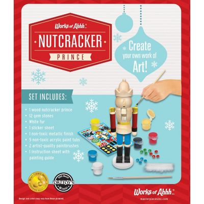 Works of Ahhh... Holiday Craft Kit - Nutcracker Prince Wood Paint Set Image 3