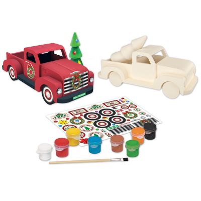 Works of Ahhh... Holiday Truck Wood Craft Paint Set for kids Image 2