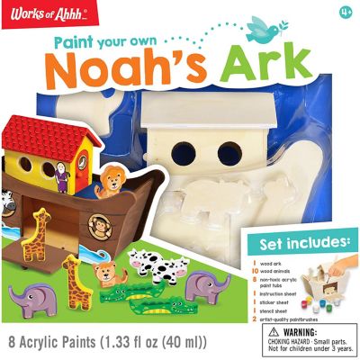 Works of Ahhh... Noah's Ark Wood Paint Set for Kids and Families Image 1