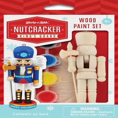 Works of Ahhh... Nutcracker King's Guard Ornament Wood Paint Kit Image 1