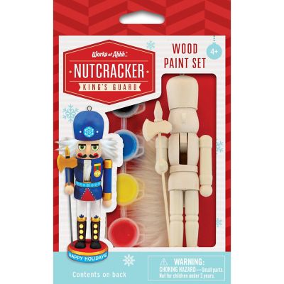 Works of Ahhh... Nutcracker King's Guard Ornament Wood Paint Kit Image 1