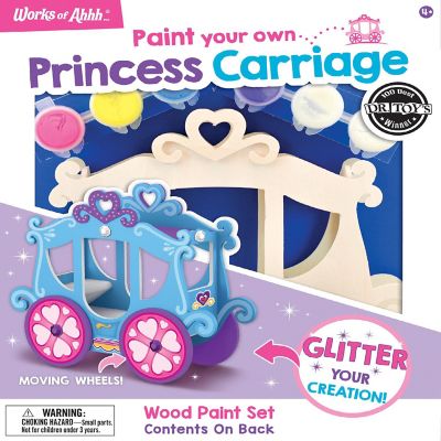 Works of Ahhh... Princess Carriage Wood Craft Paint Set for kids Image 1