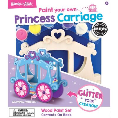 Works of Ahhh... Princess Carriage Wood Craft Paint Set for kids Image 1