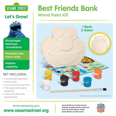 Works of Ahhh... Sesame Street - Best Friends Bank Wood Paint Kit Image 3