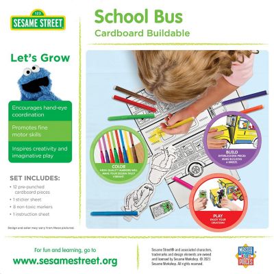 Works of Ahhh... Sesame Street - School Bus Cardboard Buildable Image 3