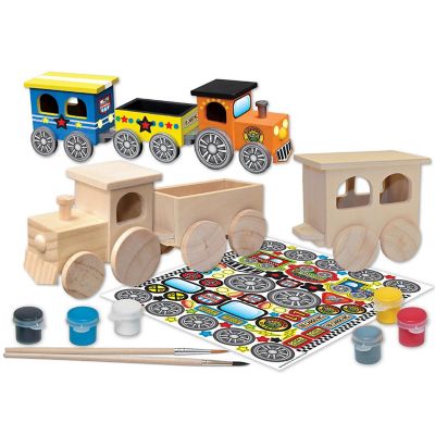Works of Ahhh... Toy Train Wood Paint Set for Kids and Families Image 2