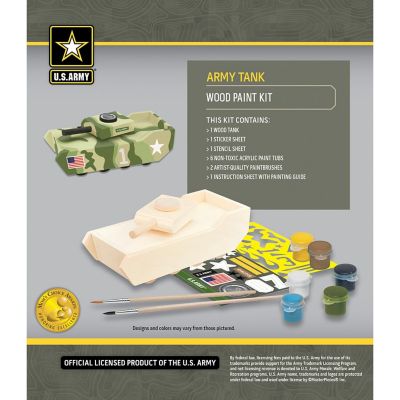 Works of Ahhh... U.S. Army - Tank Wood Craft Paint Set for kids Image 3