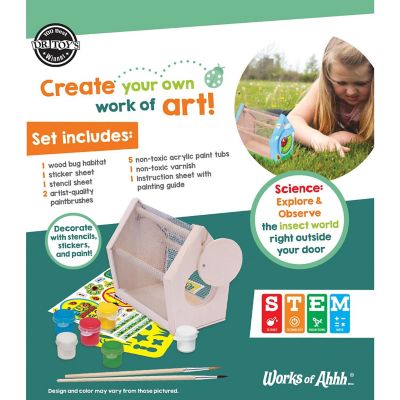 Works of Ahhh Craft Set - Bug Habitat Classic Wood Paint Kit for kids Image 3