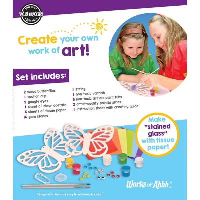 Works of Ahhh Craft Set - Suncatcher Classic Wood Paint Kit for Kids Image 3