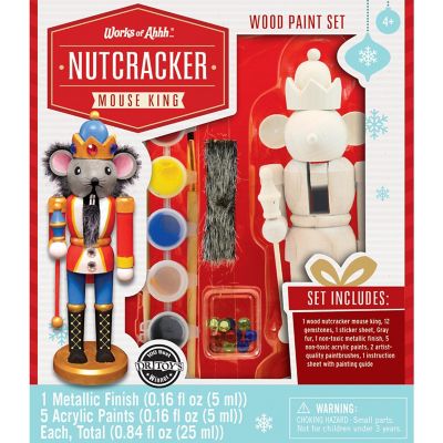 Works of Ahhh Holiday Craft Kit - Nutcracker Mouse King Wood Paint Set Image 1