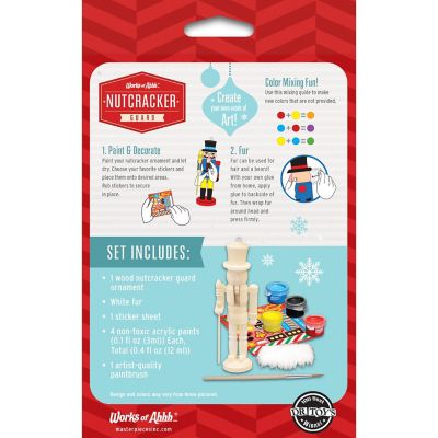 Works of Ahhh Holiday Craft - Nutcracker Guard Ornament Wood Paint Kit Image 3