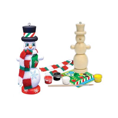 Works of Ahhh Holiday Craft Nutcracker Snowman Ornament Wood Paint Kit Image 2