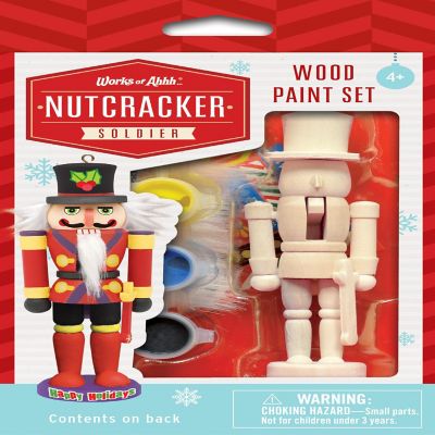 Works of Ahhh Holiday Craft Nutcracker Soldier Ornament Wood Paint Kit Image 1