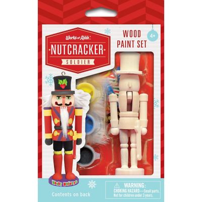 Works of Ahhh Holiday Craft Nutcracker Soldier Ornament Wood Paint Kit Image 1