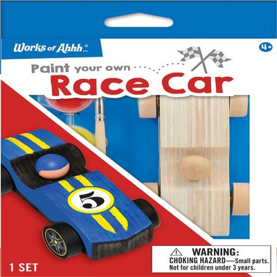 Works of Ahhh Mini Craft Set - Race Car Build & Paint Family Craft Set Image 1