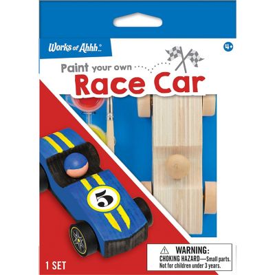 Works of Ahhh Mini Craft Set - Race Car Build & Paint Family Craft Set Image 1