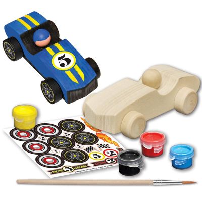 Works of Ahhh Mini Craft Set - Race Car Build & Paint Family Craft Set Image 2