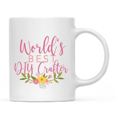World's Best DIY Crafter Floral Mug Image 2