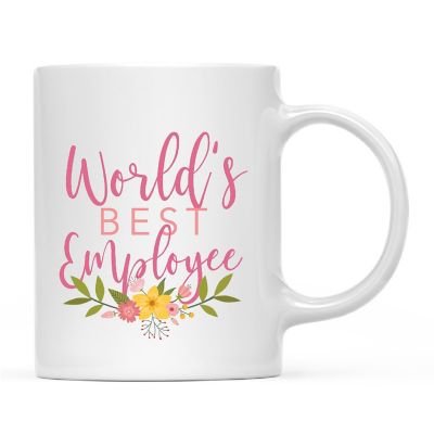 World's Best Employee Floral Ceramic Mug Image 2
