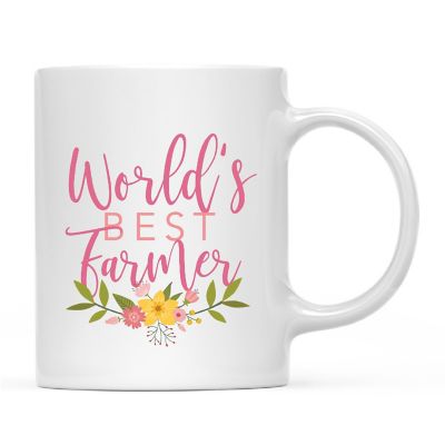 World's Best Farmer Floral Ceramic Mug Image 2