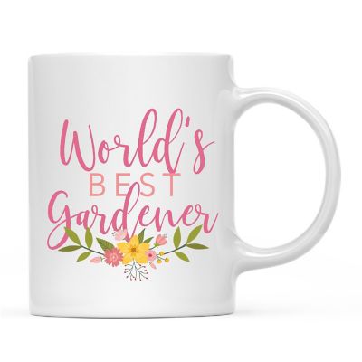 World's Best Gardener Floral Ceramic Mug Image 2