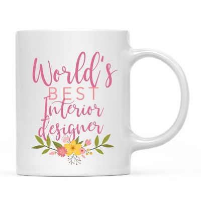 World's Best Interior Designer Floral Mug Image 2