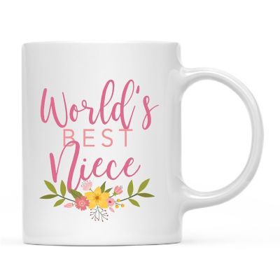 World's Best Niece Floral Ceramic Mug Image 2