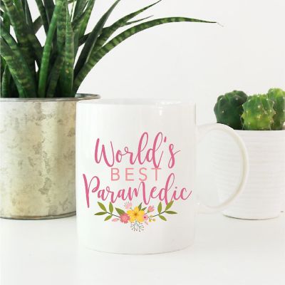 World's Best Paramedic Floral Mug Image 1