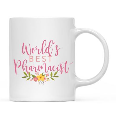World's Best Pharmacist Floral Mug Image 2