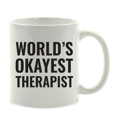 World's Okayest Therapist Ceramic Mug Image 2