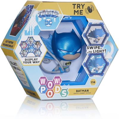 WOW Pods Batman Metallic Swipe Light-Up DC Comics Superhero Connect Figure Collectible Image 1