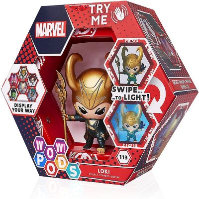 WOW Pods Marvel Loki Swipe Light-Up Figure Avengers UV Lights WOW! Stuff Image 1