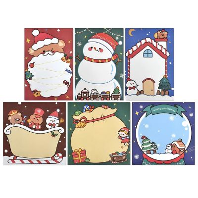 Wrapabes Happy Holidays Christmas Sticky Notes, Festive Fun 6Pc Image 1