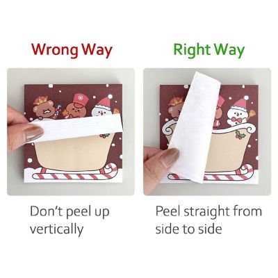 Wrapabes Happy Holidays Christmas Sticky Notes, Festive Fun 6Pc Image 2
