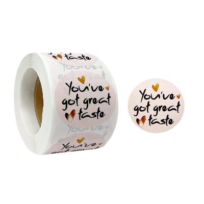 Wrapables 1.5 inch You've Got Great Taste Stickers Roll, Sealing Stickers and Labels (500pcs) Image 1
