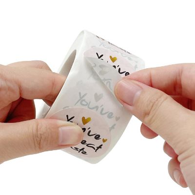 Wrapables 1.5 inch You've Got Great Taste Stickers Roll, Sealing Stickers and Labels (500pcs) Image 1