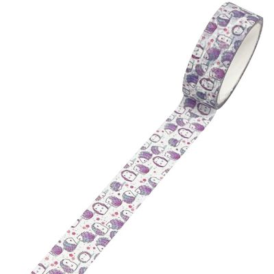 Wrapables  15mm x 5M Washi Masking Tape, Hedgehogs Image 1