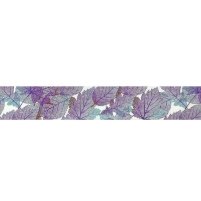 Wrapables 15mm x 5M Washi Masking Tape, Purple Leaves Image 2