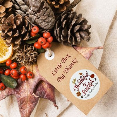 Wrapables 2 Inch Thankful and Grateful Sticker Roll (250pcs) Image 3