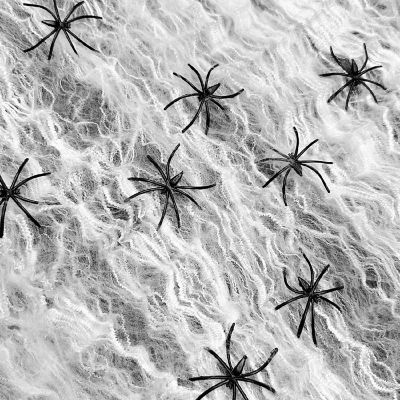 Wrapables 300Sqft Halloween Spider Web with 30 Fake Spiders Image 1
