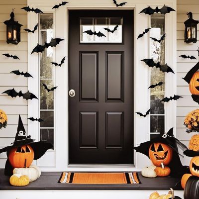 Wrapables 3D Bat Decorative Wall Decor Stickers, Decals for Halloween, Parties (60 pcs) Image 3