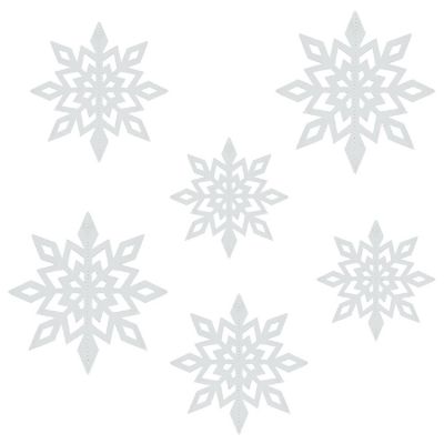 Wrapables 3D Hanging Snowflake Decorations (Set of 12), Silver Image 1