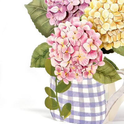 Wrapables 3D Popup Floral Greeting Card, Hydrangea Image 2