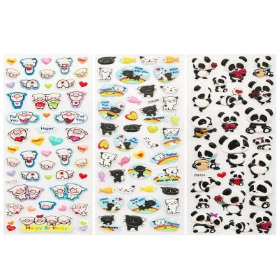 Wrapables 3D Puffy Stickers, Crafts & Scrapbooking Stickers (5 Sheets), Piggies, Kitties & Pandas Image 1